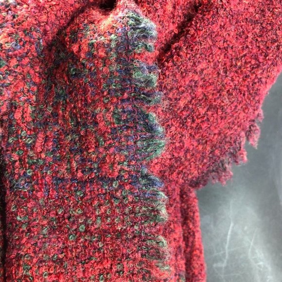 Celtic WoolLen Mills 85% Lambswool Women’s Burgundy & Green Stole Modern Ireland - Picture 6 of 8